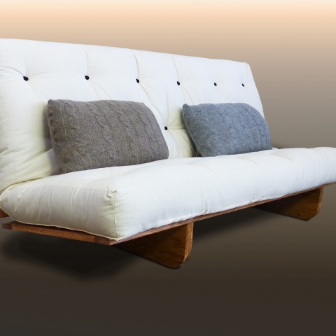 Tori, avec futon et housse.. Bois de chêne robuste et durable
