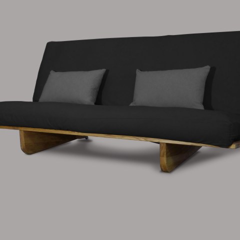 Canapé-lit en chêne massif pour futon